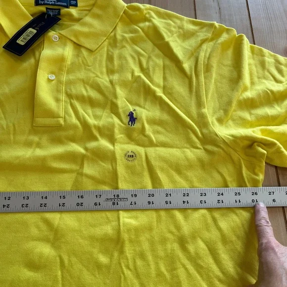 Polo Ralph Lauren Mens Polo Shirt Yellow Preppy Golf 2XB Big Short Sleeve NWT - Picture 6 of 7